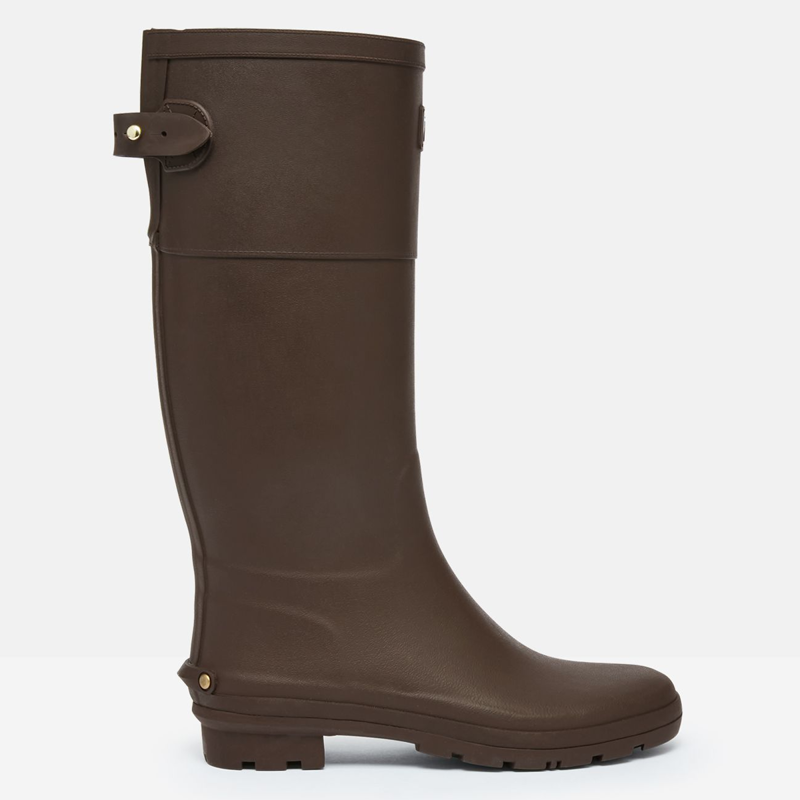 Joules Ladies Brockington Tall Slim Wellies - Dark Brown-3